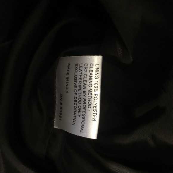 Bagatelle Leather Jacket Grommets Studs Biker Moto - Picture 8 of 8